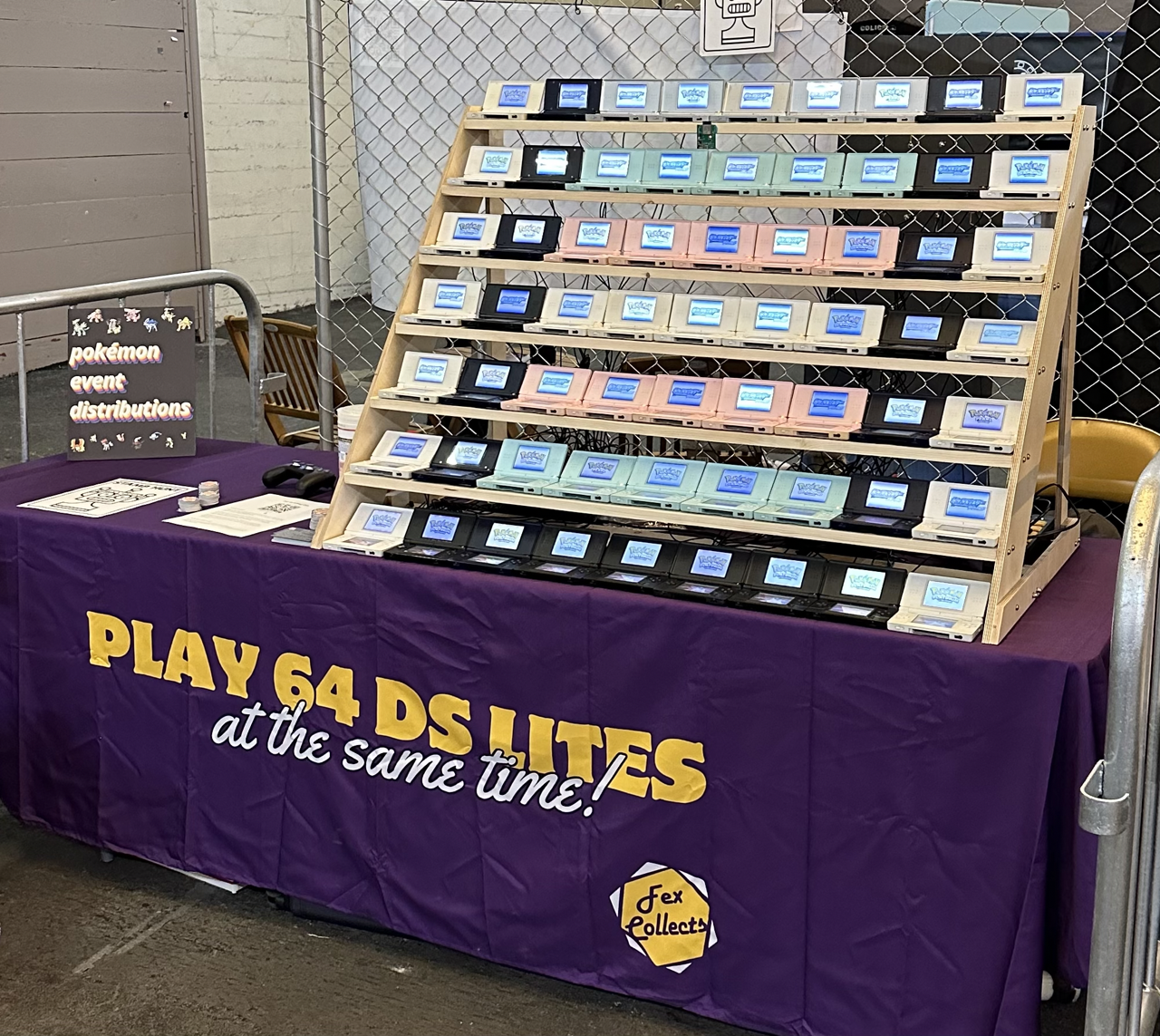 Photo of the 64 DS Lite booth at Open Sauce